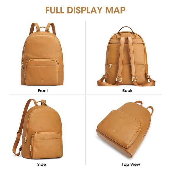 5230 Leather Backpacks ,Fashion Multi-fuction Bag with Card Zipper Bag main image 5